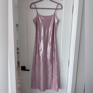 Old Navy Blush Pink Satin Dress
